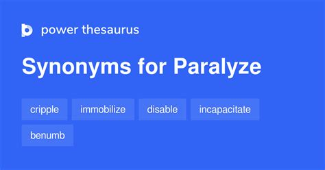 paralysie synonyme|paralize synonym.